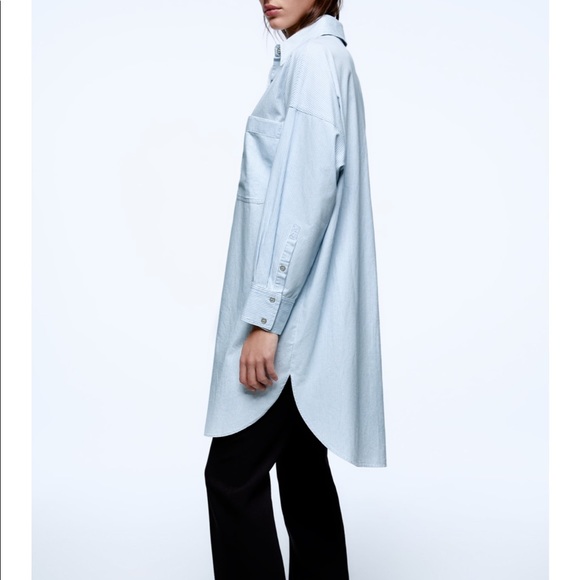 Zara Stripped Shirt Dress - Picture 3 of 9